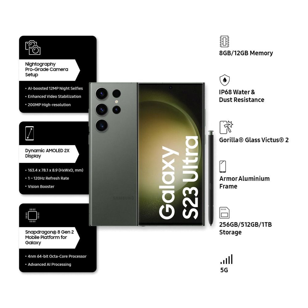 Samsung Galaxy S23 Ultra 5G Green 04 Buy Samsung Galaxy S23 Ultra 5G Green (12GB RAM, 256GB Internal Storage)